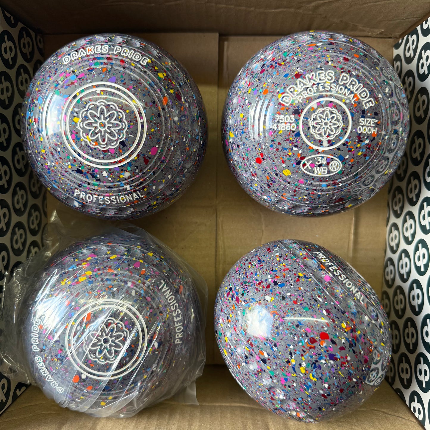 Drakes Pride Professional - Size 000H - Grey Harlequin (White Rings) - WB34 Stamp