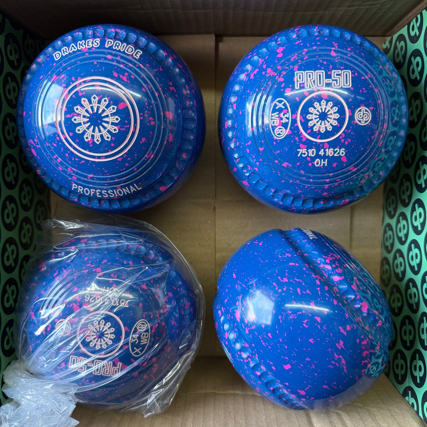 Drakes Pride PRO-50 - Size 0H - Light Blue/Pink (Pink Rings) - WB34 Stamp