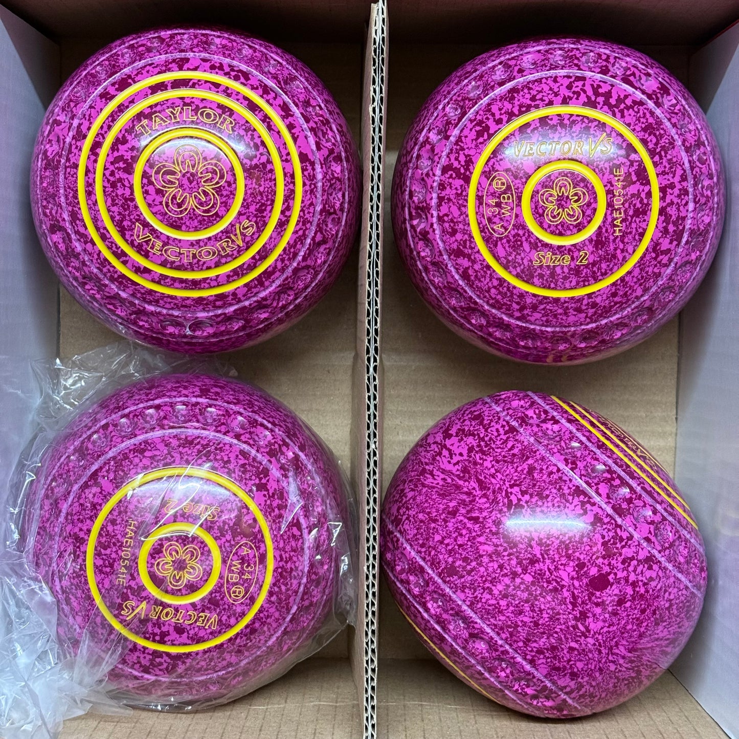 Taylor Vector VS - Size 2 - Raspberry Ripple (Yellow Rings) - WB34 Stamp