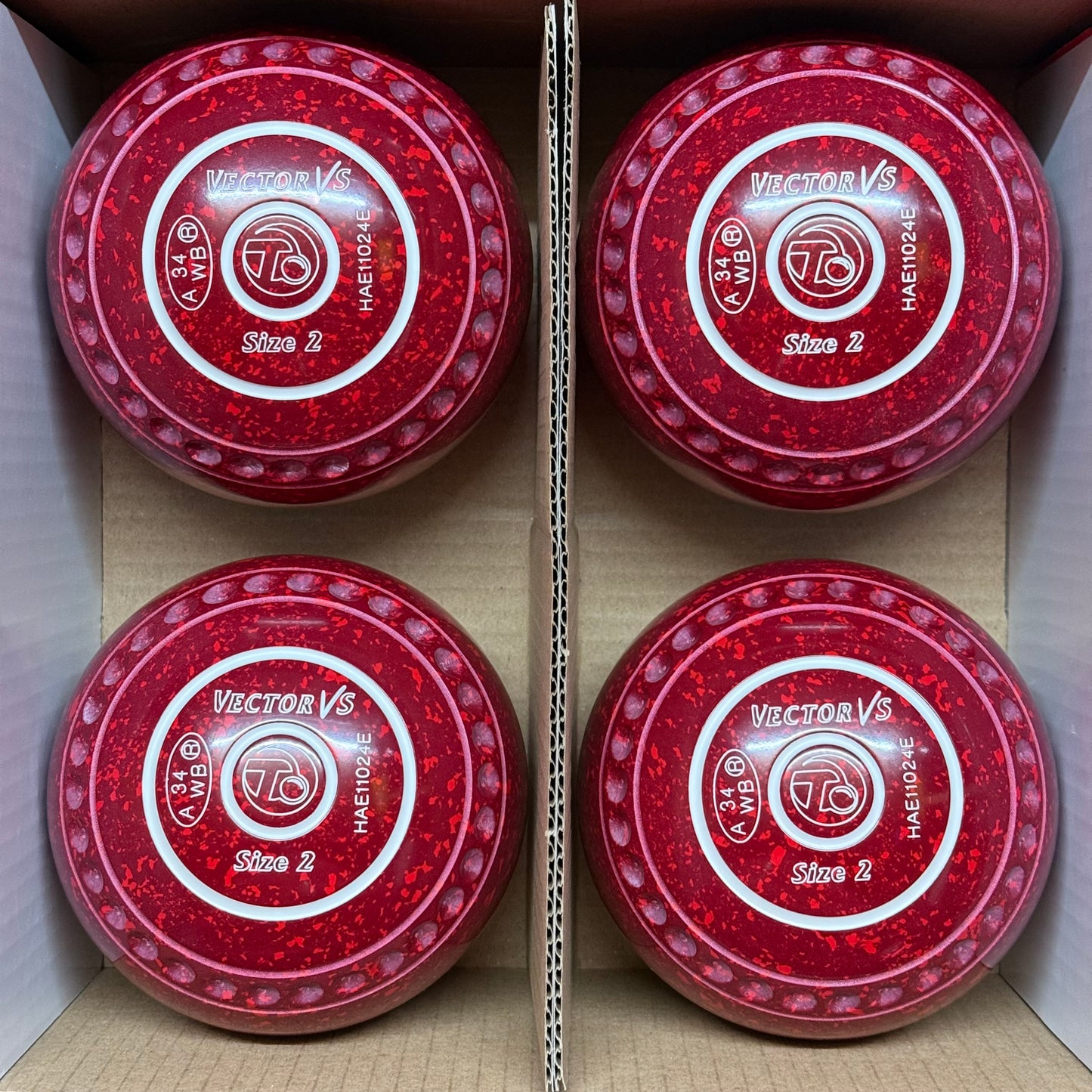 Taylor Vector VS - Size 2 - Maroon/Red (White Rings) - WB34 Stamp