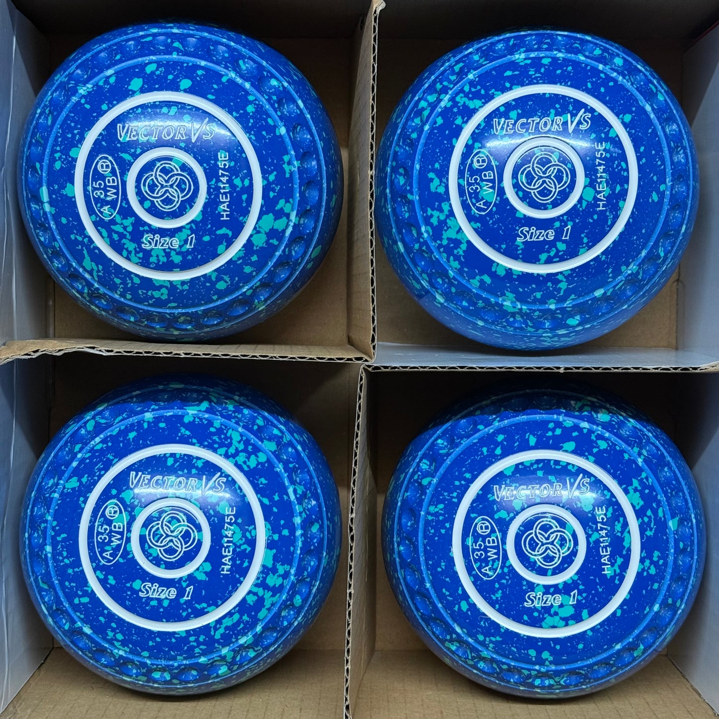 Taylor Vector VS - Size 1 - Blue/Mint (White Rings) - WB35 Stamp