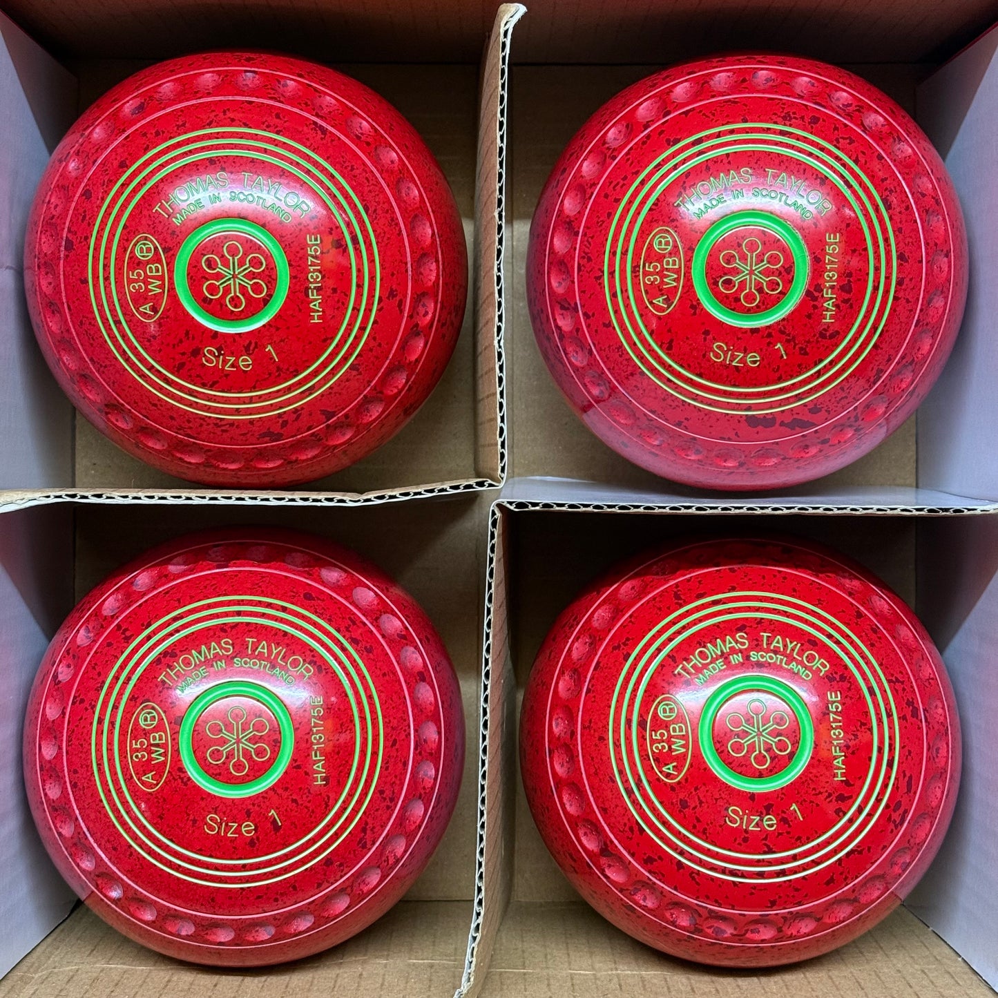 Taylor Ace - Size 1 - Cherry Red (Green Rings) - WB35 Stamp