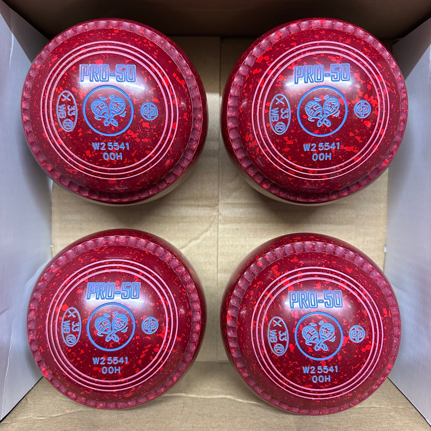 Drakes Pride PRO-50 - Size 00H - Maroon/Red (Blue Rings) - WB33 Stamp