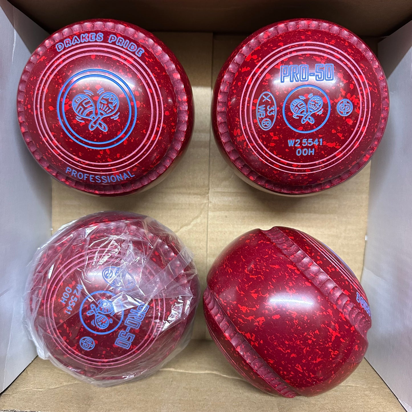 Drakes Pride PRO-50 - Size 00H - Maroon/Red (Blue Rings) - WB33 Stamp