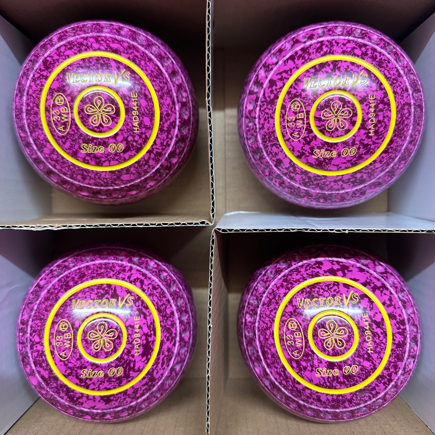 Taylor Vector VS - Size 00 - Raspberry Ripple (Yellow Rings) - WB33 Stamp