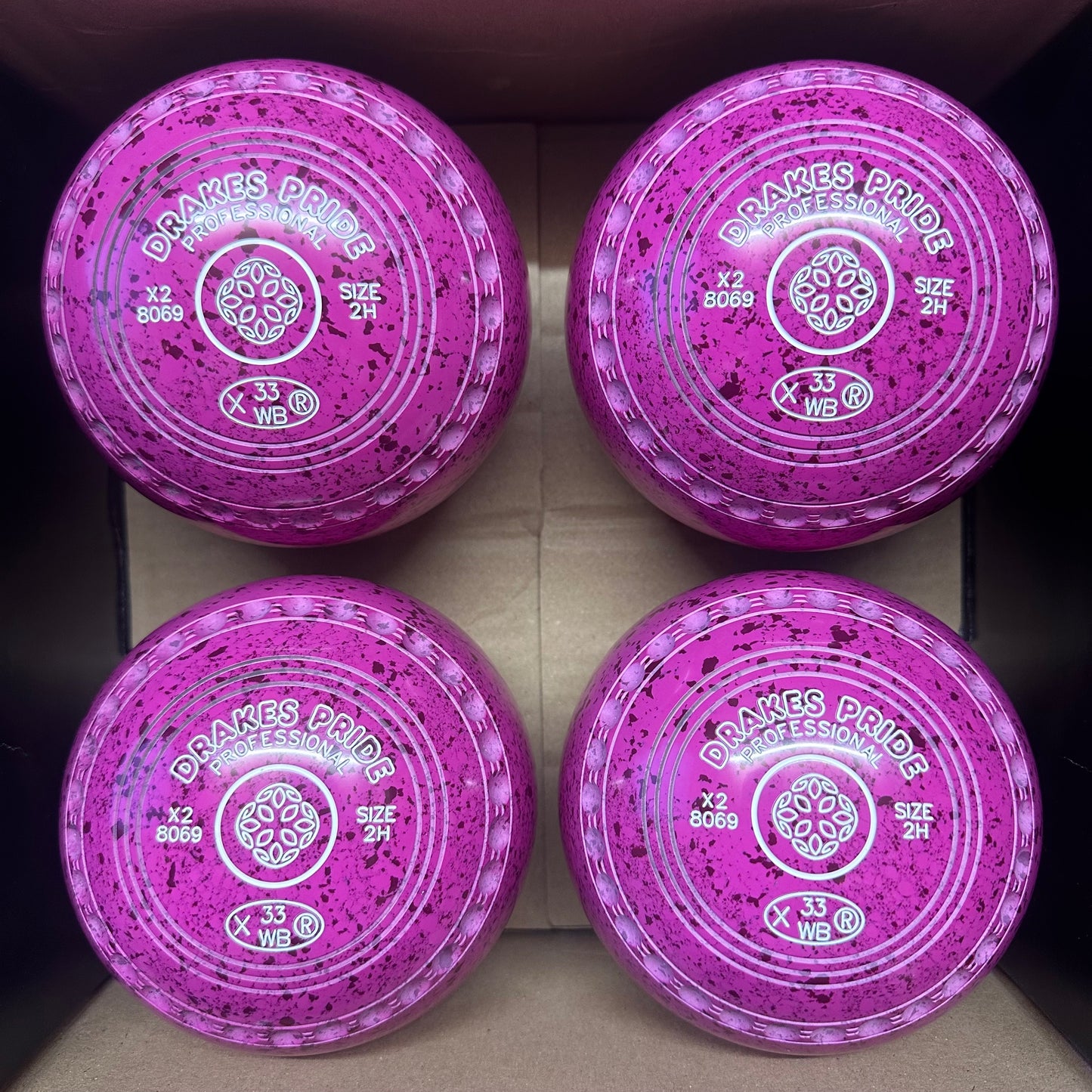 Drakes Pride Professional - Size 2H - Pink/Magenta (White Rings) - WB33 Stamp