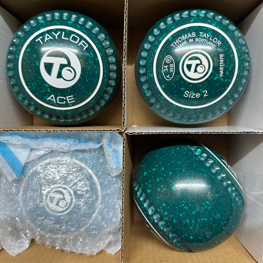 Taylor Ace with Xtreme Grip - Size 2 - Dark Green/Green (White Rings) - WB34 Stamp