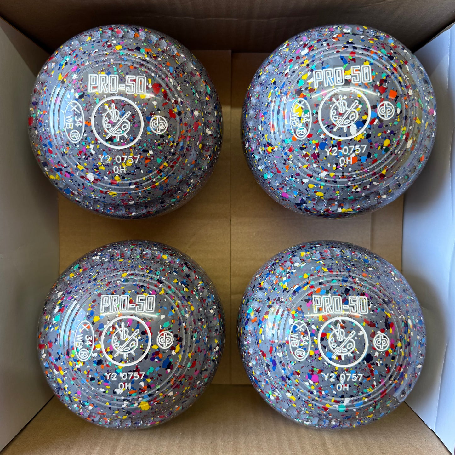 Drakes Pride PRO-50 - Size 0H - Grey Harlequin (White Rings) - WB34 Stamp