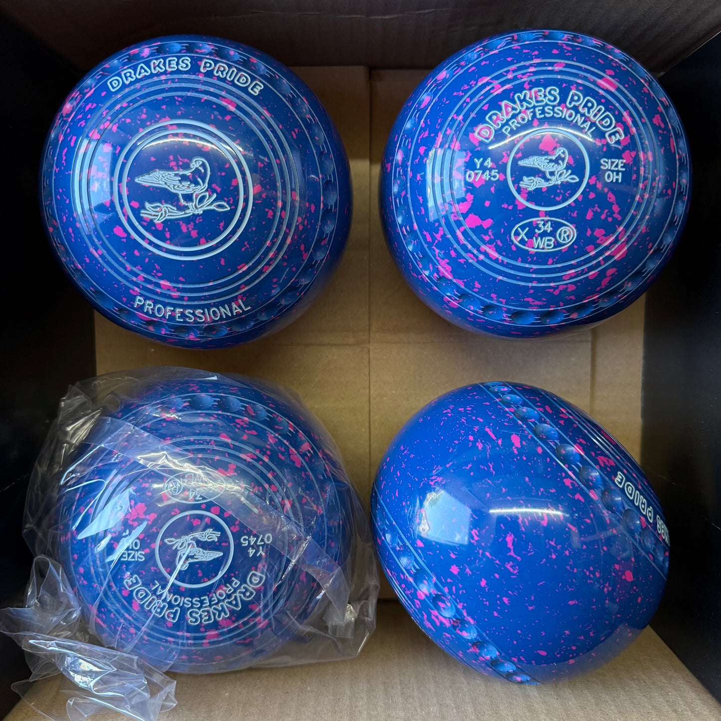 Drakes Pride Professional - Size 0H - Blue/Pink (Light Blue Rings) - WB34 Stamp