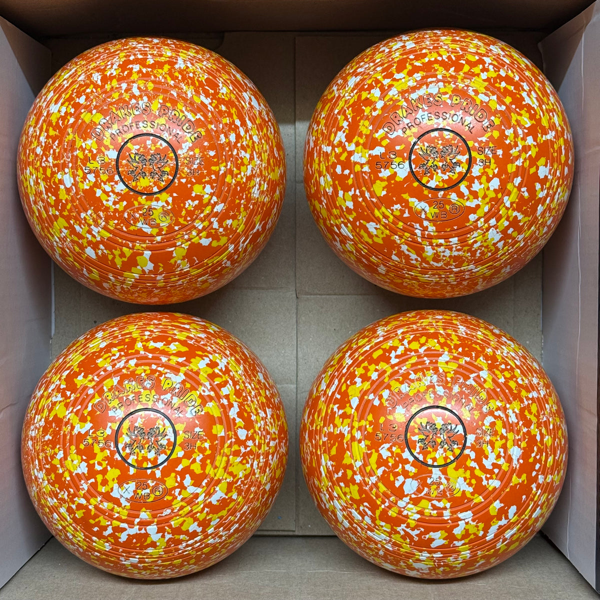 UB2910 Drakes Pride Professional - Orange/White/Yellow - Size 3 Heavy (Plain) - WB25 Stamp