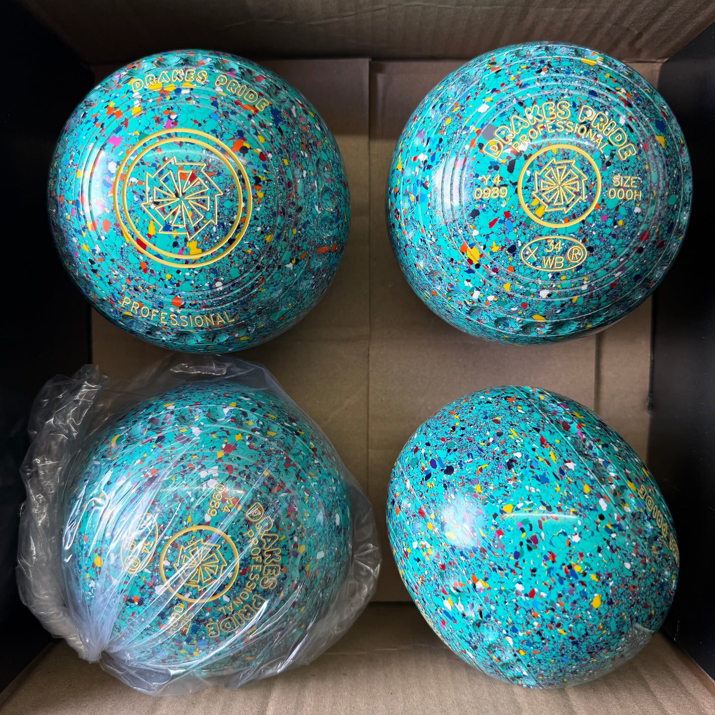 Drakes Pride Professional - Size 000H - Mint Harlequin (Yellow Rings) - WB34 Stamp