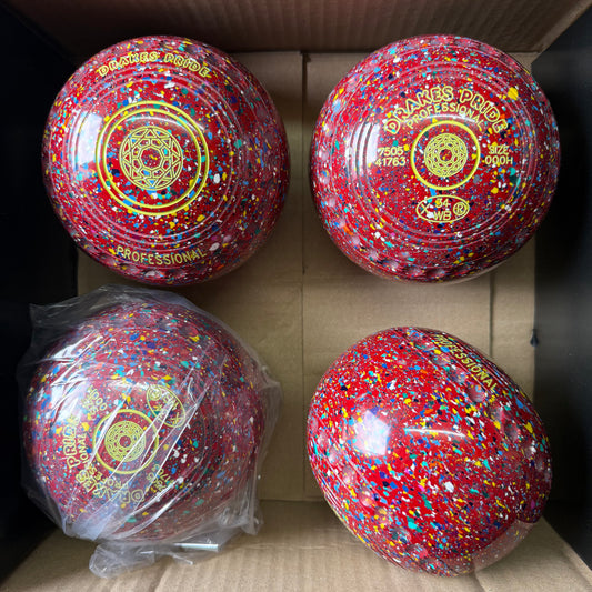 Drakes Pride Professional - Size 000H - Red Harlequin (Lime Rings) - WB34 Stamp