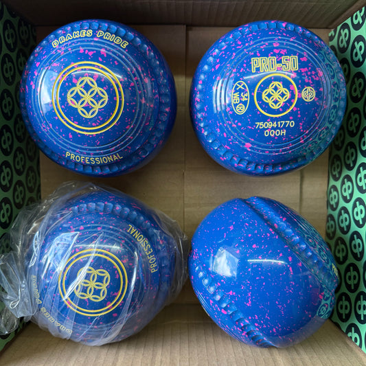 Drakes Pride PRO-50 - Size 000H - Light Blue/Pink (Yellow Rings) - WB34 Stamp