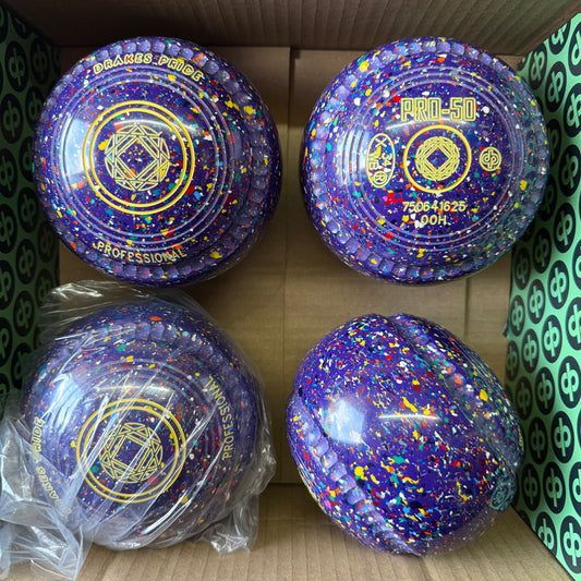 Drakes Pride PRO-50 - Size 00H - Purple Harlequin (Yellow Rings) - WB34 Stamp