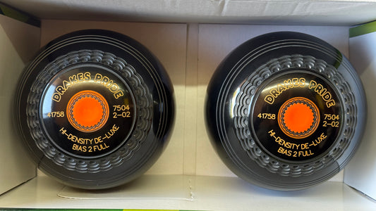 Drakes Pride Hi-Density Deluxe - 2lb 2oz - Black (Orange Mounts) - 2 Full Bias