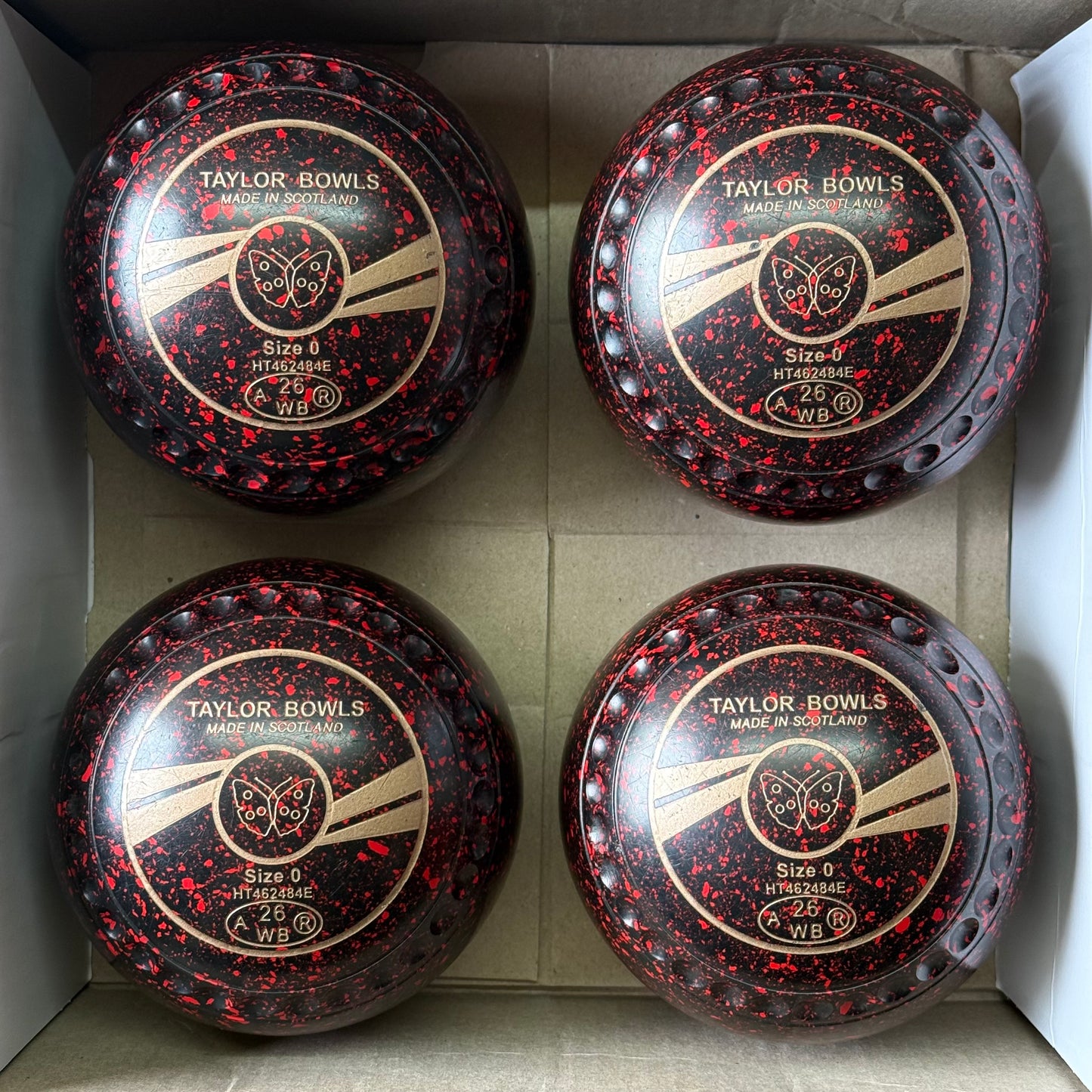 UB2656 Taylor International - Black/Red - Size 0 Heavy (Progrip) - WB26 Stamp