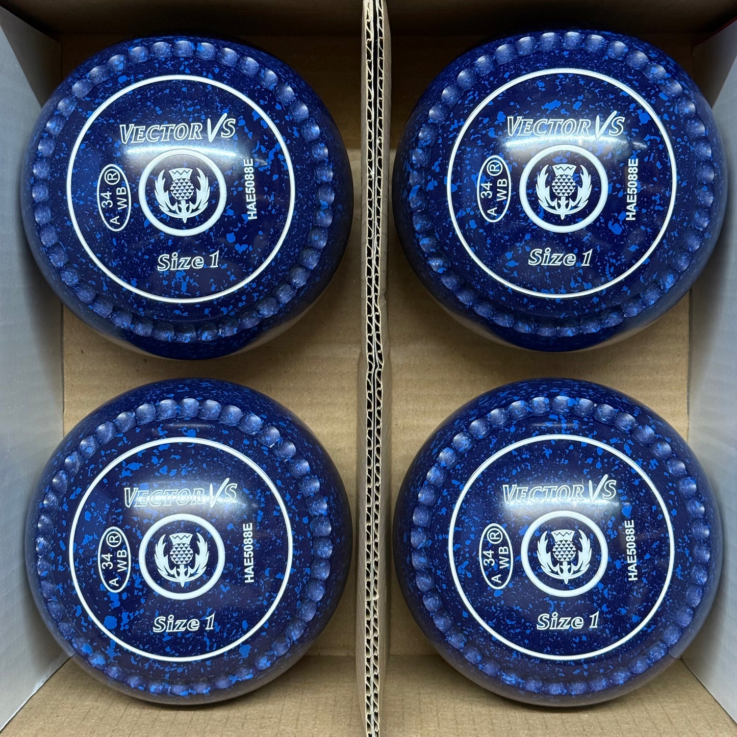 Taylor Vector VS with Xtreme Grip - Size 1 - Dark Blue/Blue (White Rings) - WB34 Stamp