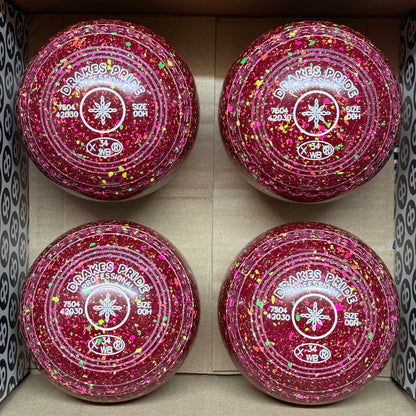 Drakes Pride Professional - Size 00H - Maroon Fluorescent Harlequin (White Rings) - WB34 Stamp