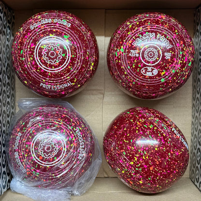 Drakes Pride Professional - Size 0H - Maroon Fluorescent Harlequin (White Rings) - WB35 Stamp