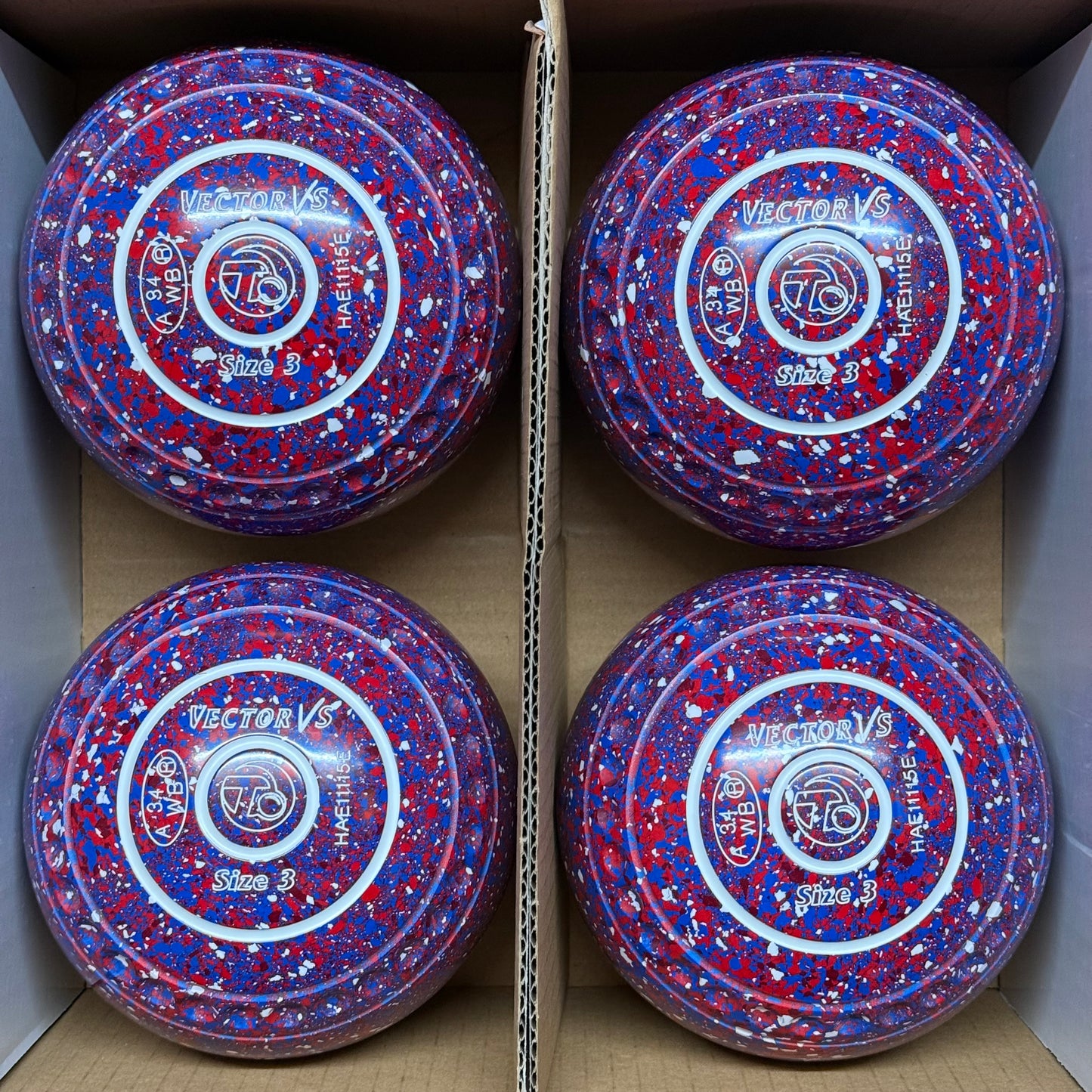 Taylor Vector VS - Size 3 - Red/White/Blue (White Rings) - WB34 Stamp