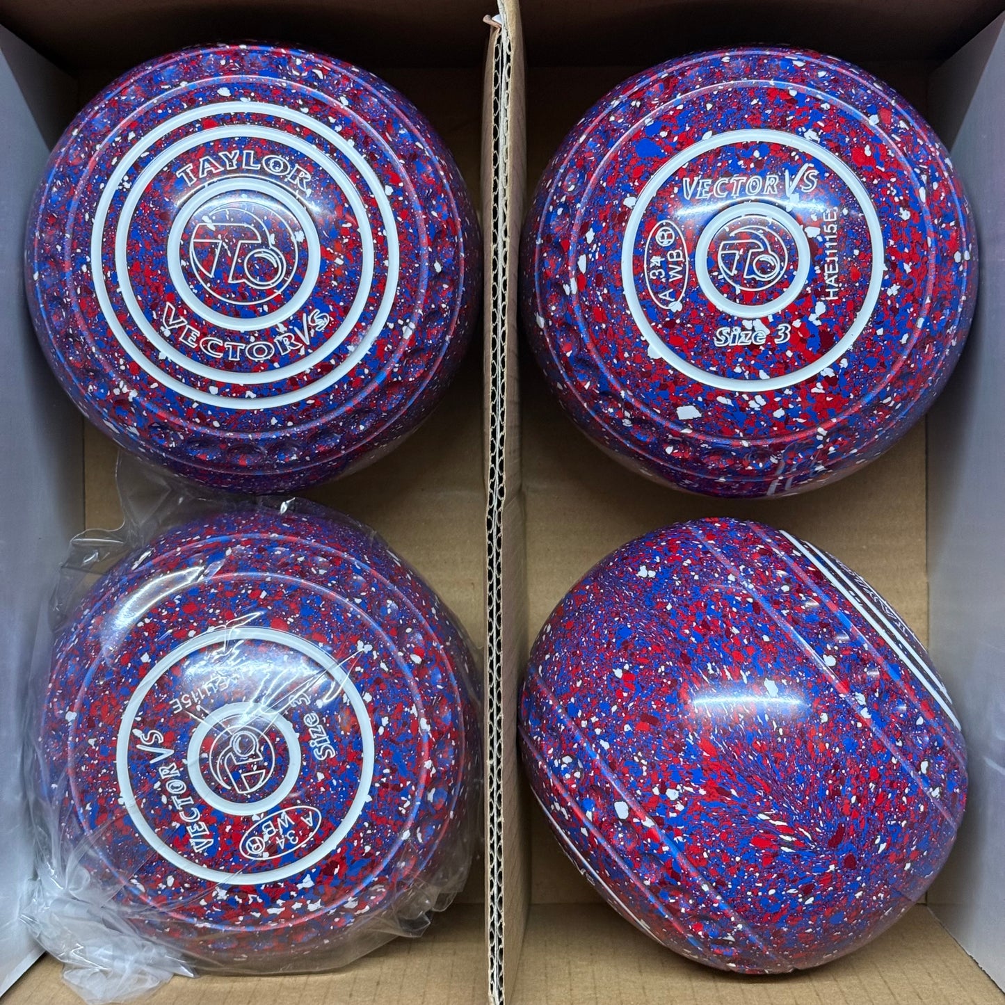 Taylor Vector VS - Size 3 - Red/White/Blue (White Rings) - WB34 Stamp