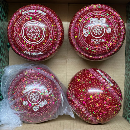 Drakes Pride PRO-50 - Size 00H - Maroon Fluorescent Harlequin (White Rings) - WB35 Stamp