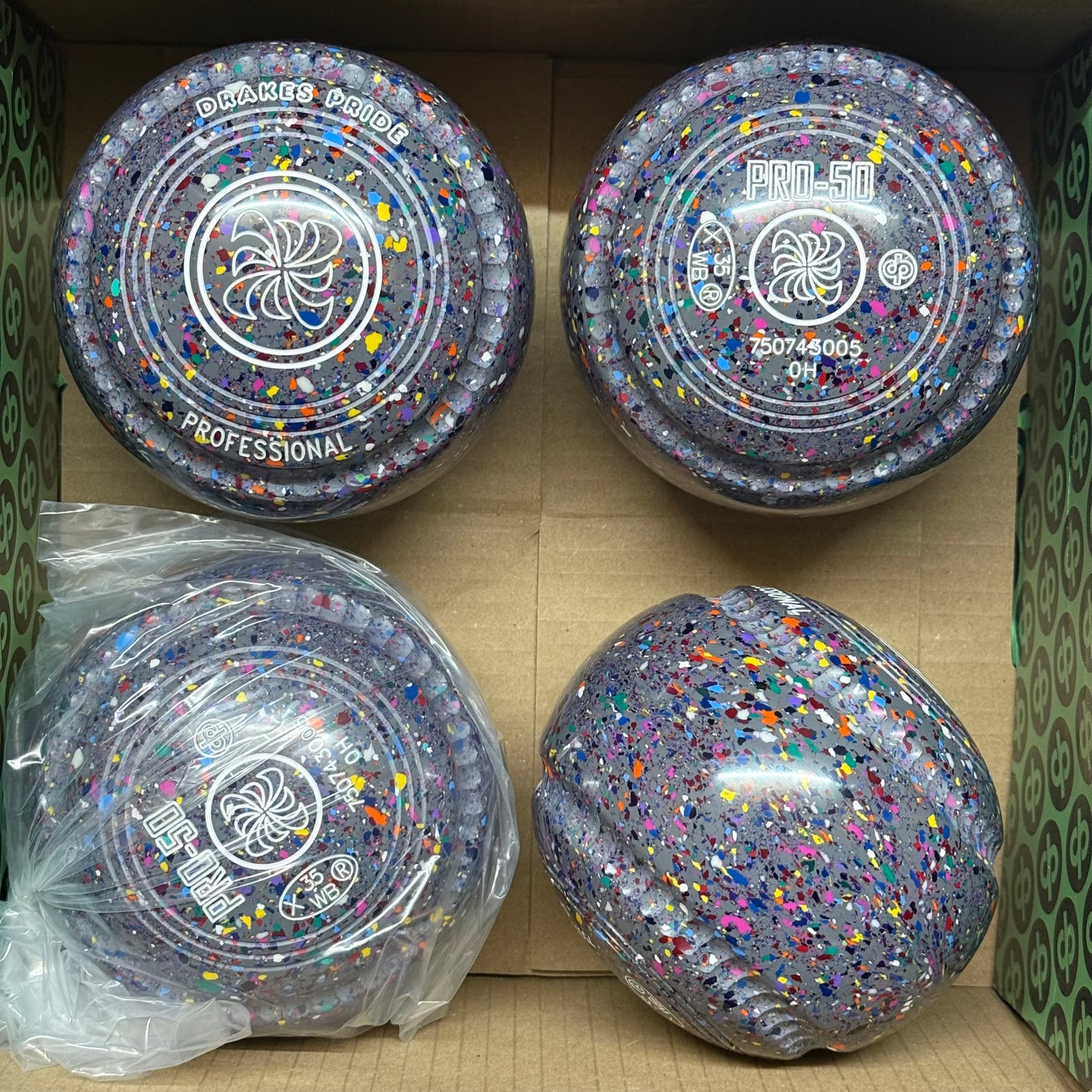 Drakes Pride PRO-50 - Size 0H - Grey Harlequin (White Rings) - WB35 Stamp