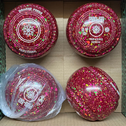 Drakes Pride PRO-50 - Size 0000H - Maroon Fluorescent Harlequin (White Rings) - WB35 Stamp