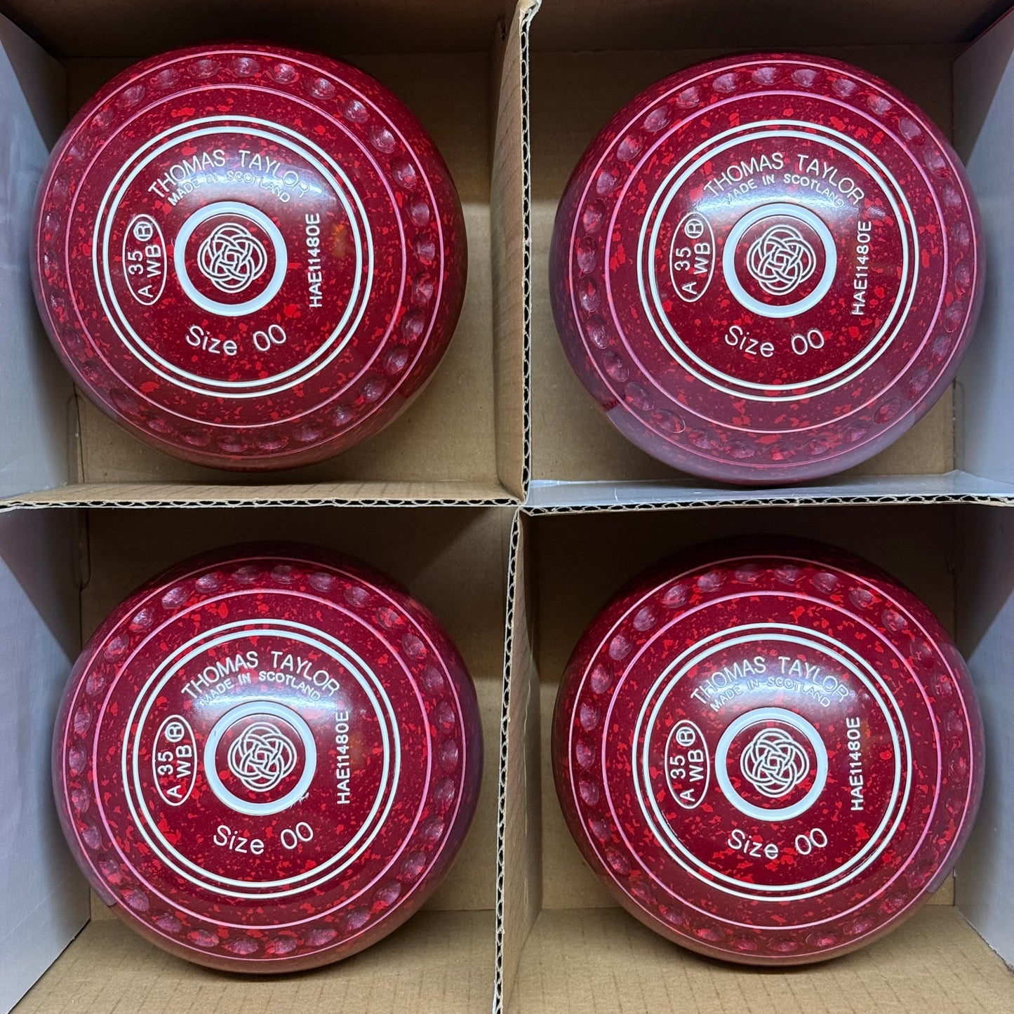 Taylor Ace - Size 00 - Maroon/Red (White Rings) - WB35 Stamp