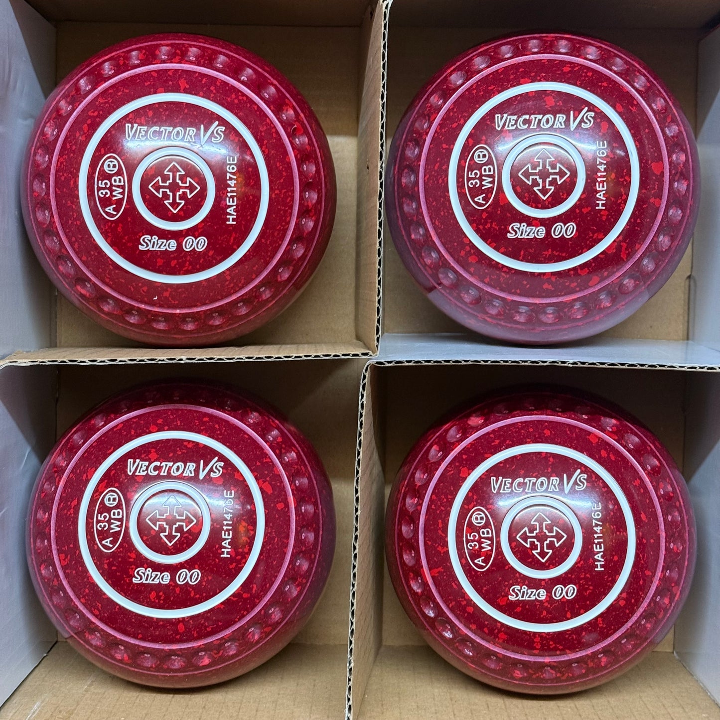 Taylor Vector VS - Size 00 - Maroon/Red (White Rings) - WB35 Stamp