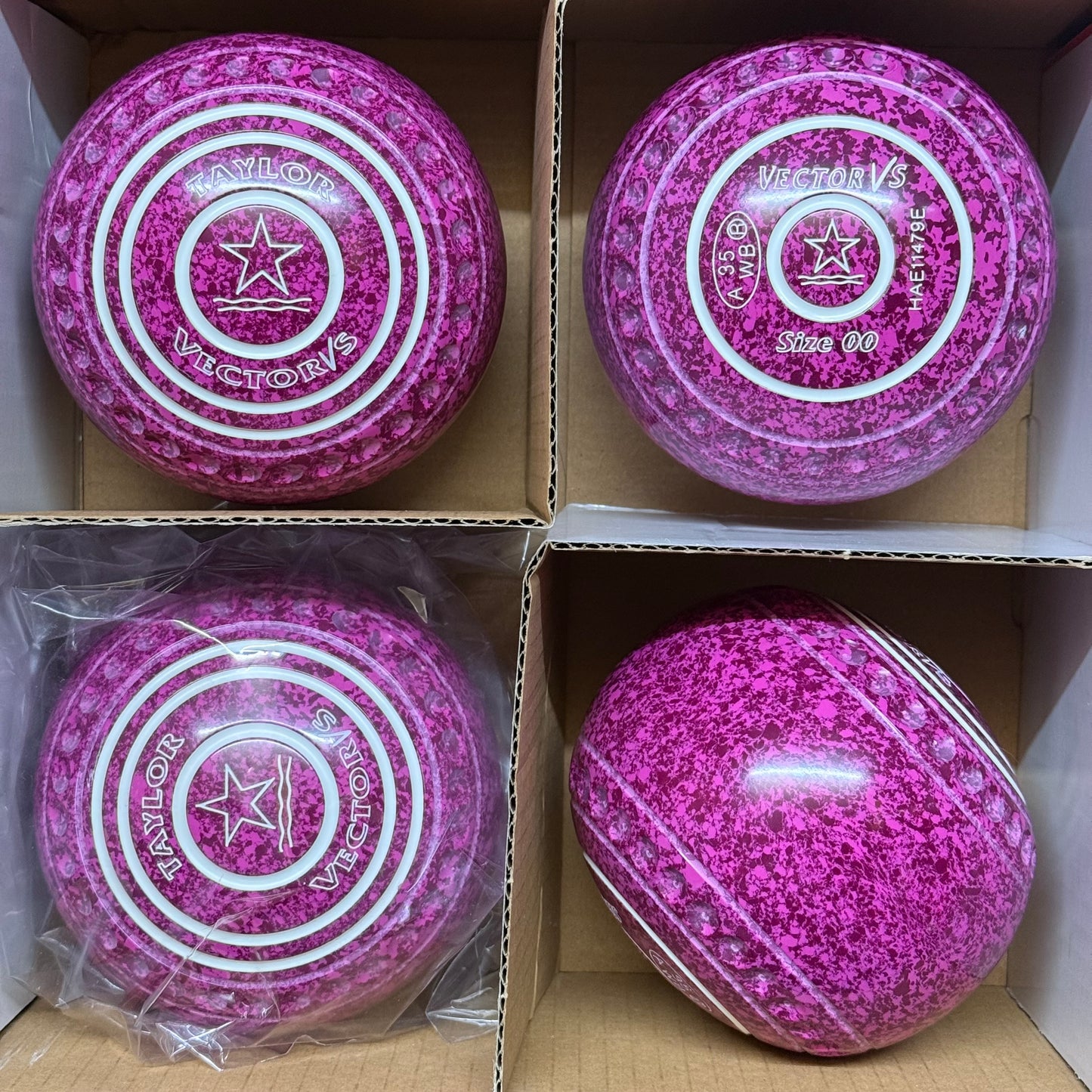 Taylor Vector VS - Size 00 - Raspberry Ripple (White Rings) - WB35 Stamp