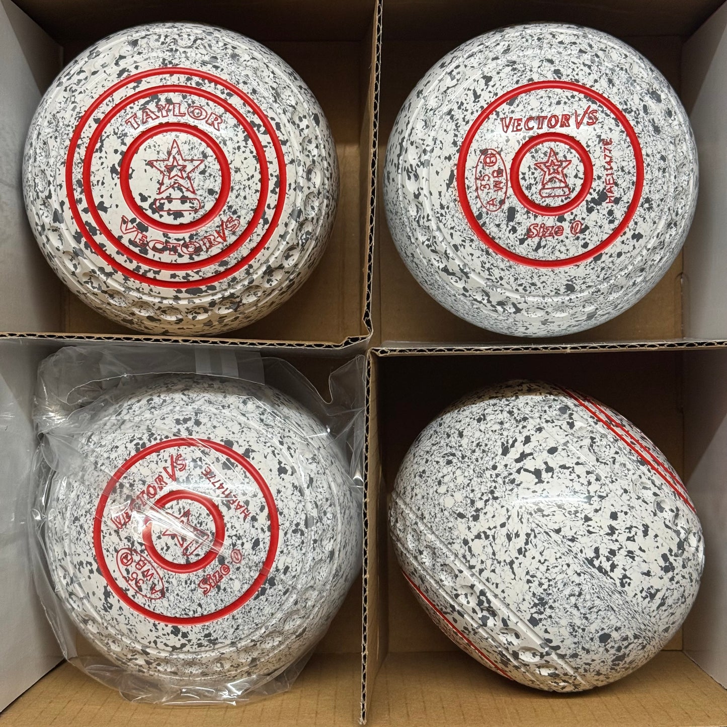 Taylor Vector VS - Size 0 - White Steel (Red Rings) - WB35 Stamp