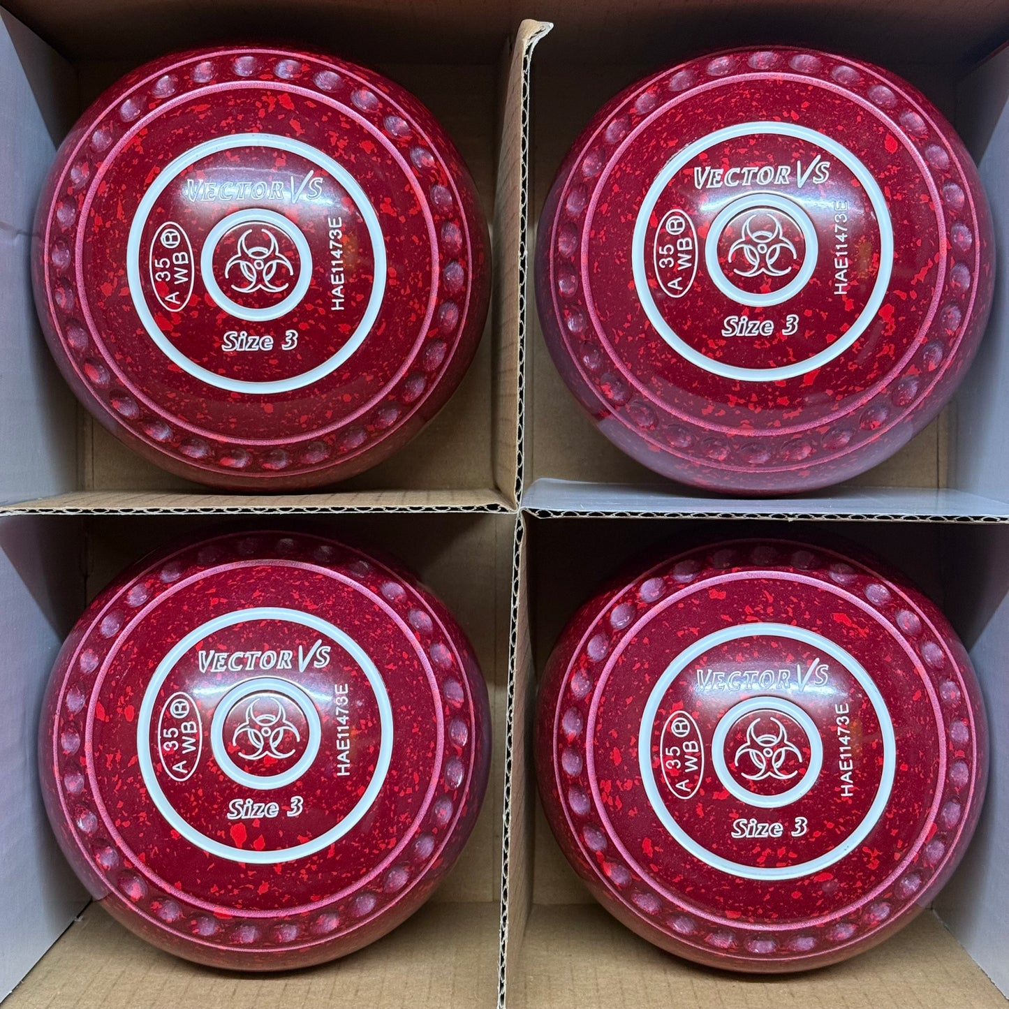 Taylor Vector VS - Size 3 - Maroon/Red (White Rings) - WB35 Stamp