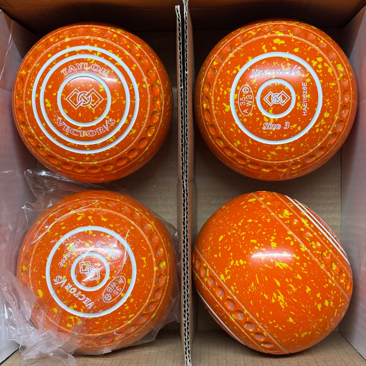 Taylor Vector VS - Size 3 - Amber (White Rings) - WB35 Stamp