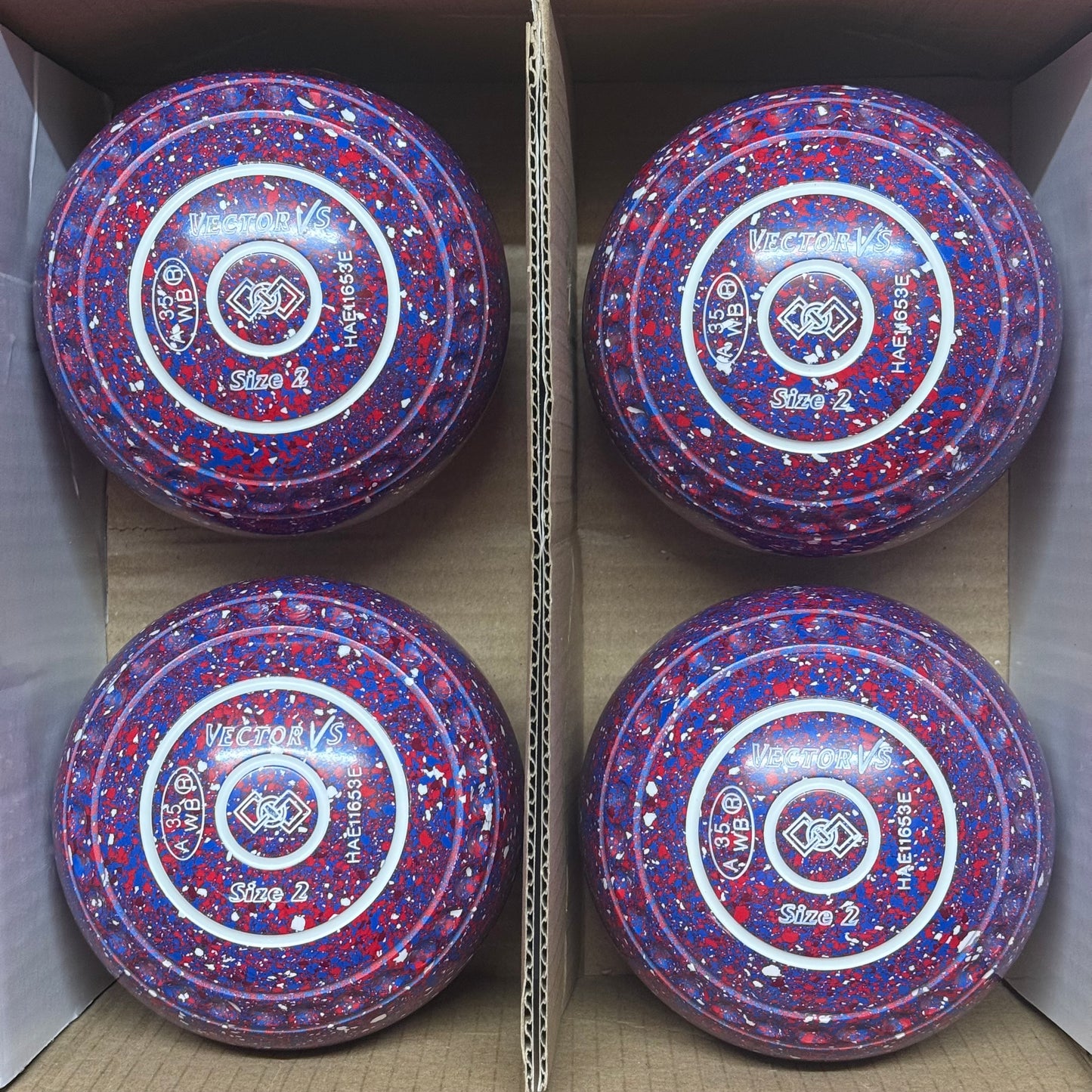 Taylor Vector VS - Size 2 - Red/White/Blue (White Rings) - WB35 Stamp