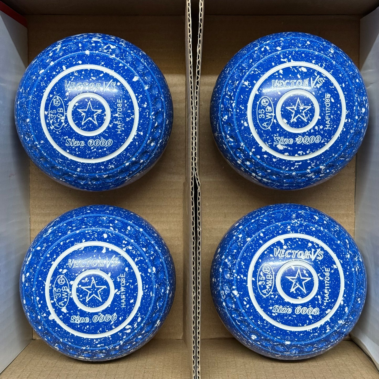 Taylor Vector VS - Size 0000 - Blue/White (White Rings) - WB35 Stamp