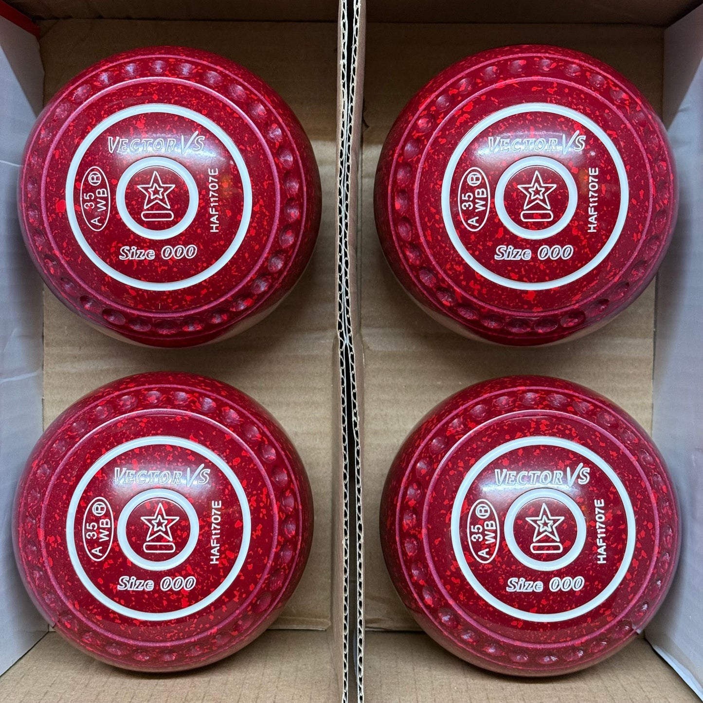 Taylor Vector VS - Size 000 - Maroon/Red (White Rings) - WB35 Stamp