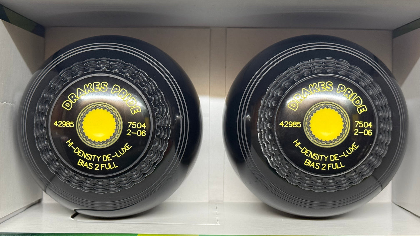 Drakes Pride Hi-Density Deluxe - 2lb 6oz - Black (Yellow Mounts) - 2 Full Bias