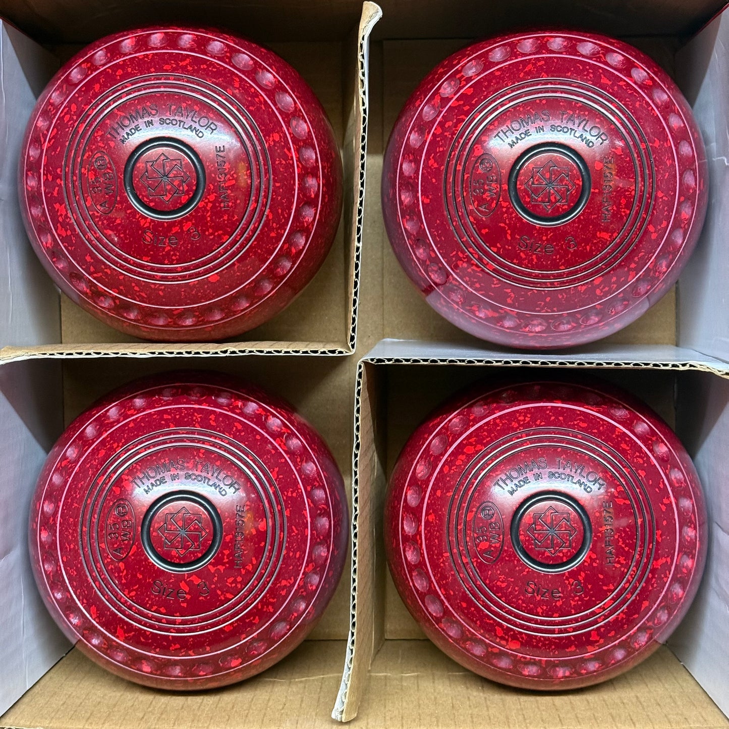 Taylor Ace - Size 3 - Red Velvet (Black Rings) - WB35 Stamp