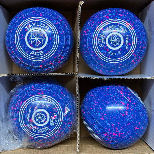 Taylor Ace - Size 3 - Electric Blue (White Rings) - WB35 Stamp