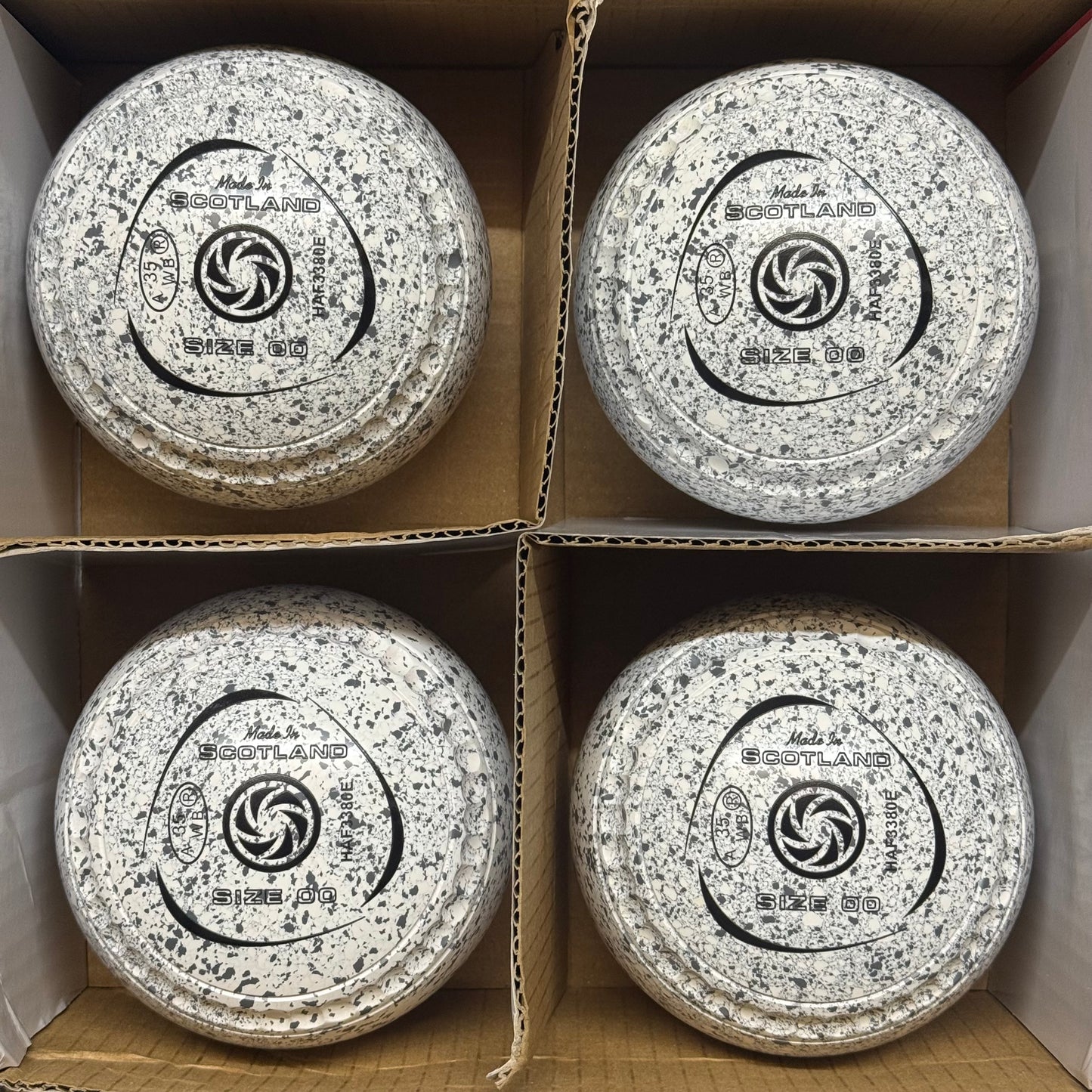 Taylor Blaze - Size 00 - White Steel (Black Rings) - WB35 Stamp