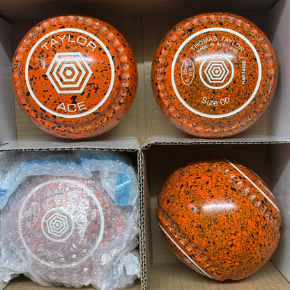Taylor Ace with Xtreme Grip - Size 00 - Orange/Black (White Rings) - WB35 Stamp