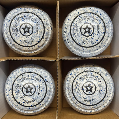 Taylor Ace with Xtreme Grip - Size 0 - White/Sky Blue (Black Rings) - WB35 Stamp