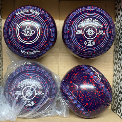 Drakes Pride Professional - Size 0000H - Dark Blue/Red (White Rings) - WB35 Stamp