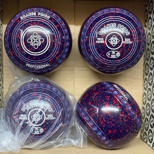 Drakes Pride Professional - Size 0000H - Dark Blue/Red (White Rings) - WB35 Stamp