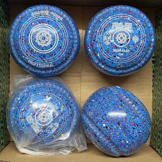 Drakes Pride PRO-50 - Size 0H - Sky Blue Harlequin (White Rings) - WB36 Stamp