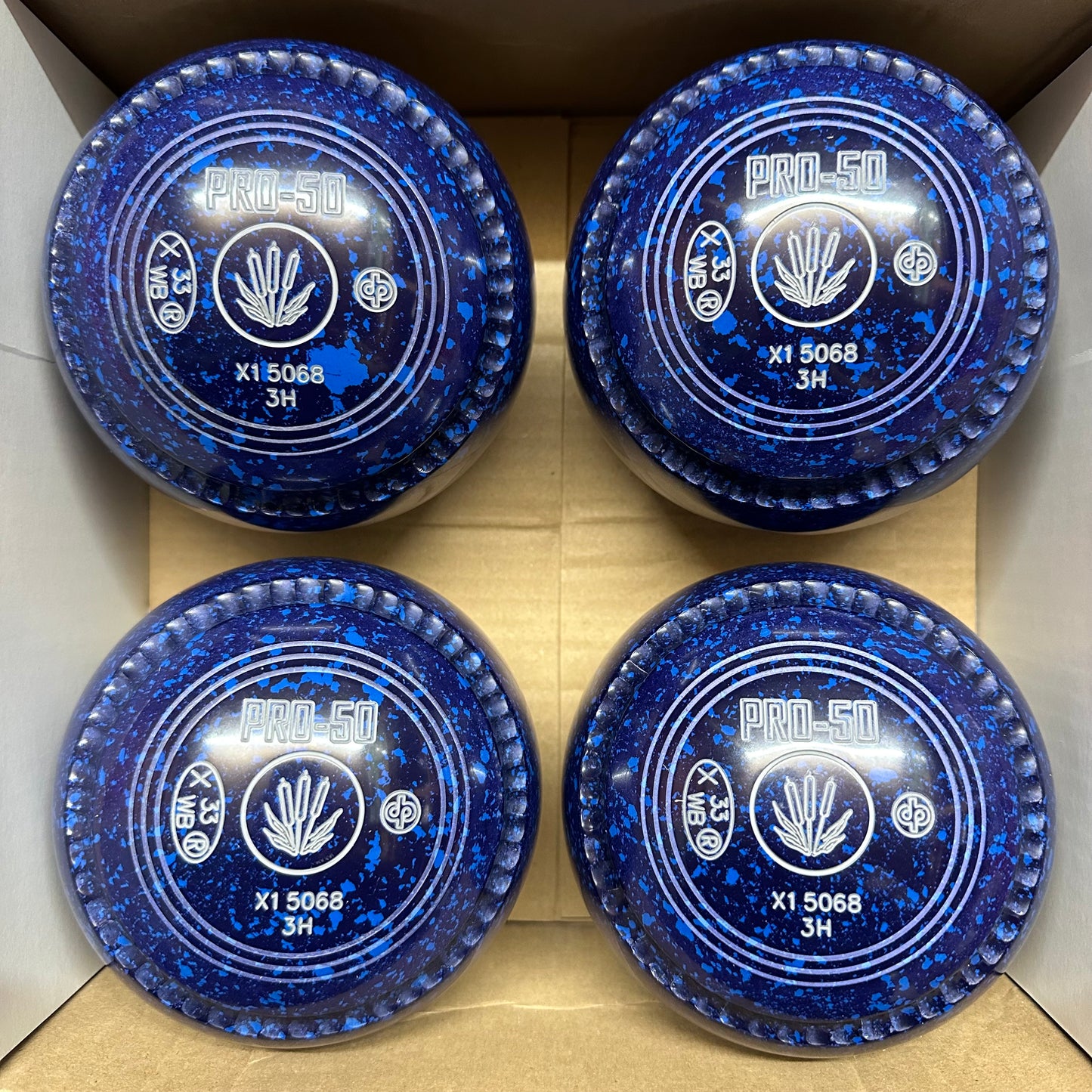 Drakes Pride PRO-50 - Size 3H - Dark Blue/Blue (Grey Rings) - WB33 Stamp