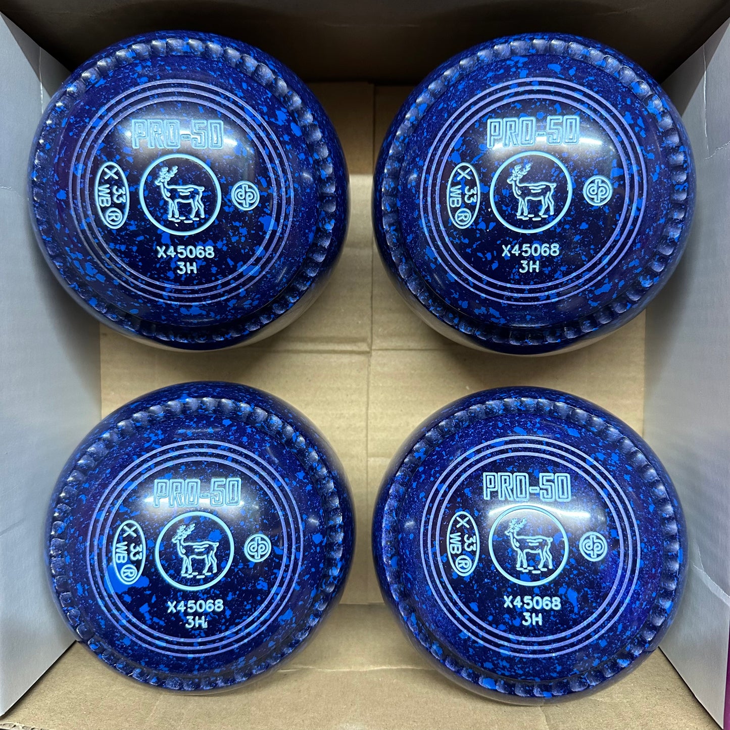 Drakes Pride PRO-50 - Size 3H - Dark Blue/Blue (Light Blue Rings) - WB33 Stamp