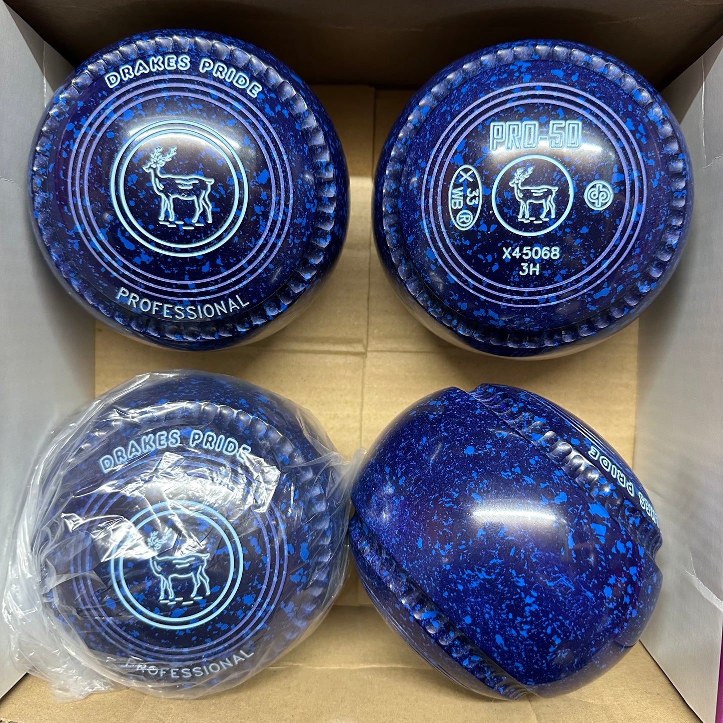 Drakes Pride PRO-50 - Size 3H - Dark Blue/Blue (Light Blue Rings) - WB33 Stamp