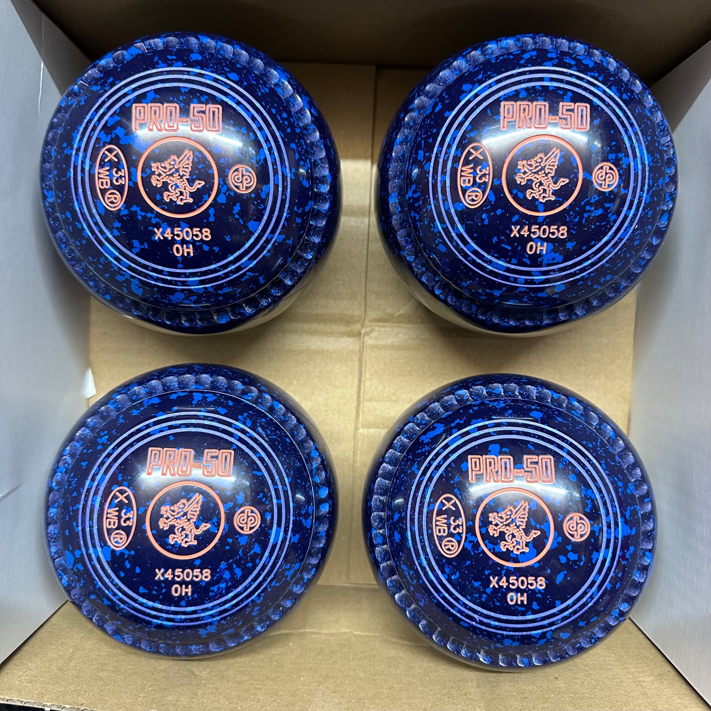 Drakes Pride PRO-50 - Size 0H - Dark Blue/Blue (Red Rings) - WB33 Stamp
